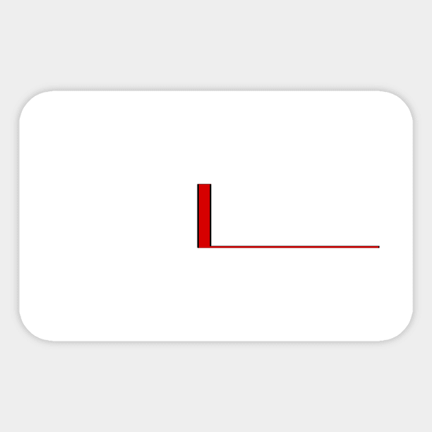 The Scarlet L Sticker by Lou Johnson